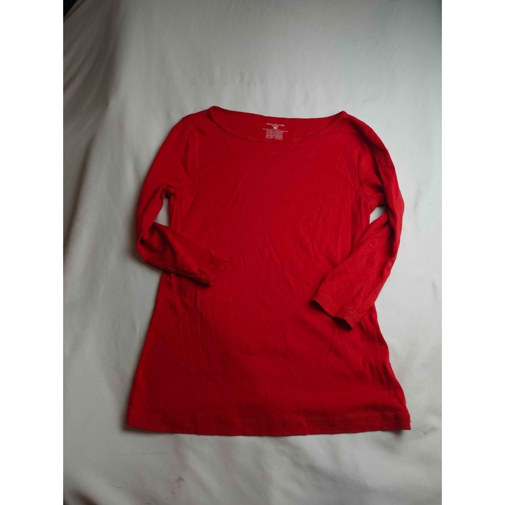 Jones New York Sport Top Womens Medium Red Minimalist Classic Preppy Athleisure